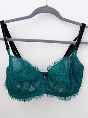 Victoria’s Secret Teal Lace Unlined Bra 36DD
